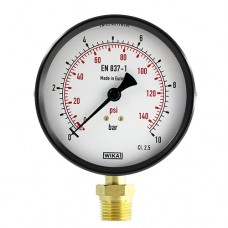 مانومتر | گیج فشار صفحه 10 مشکی عمودی ویکا WIKA 111.10.100 0-10bar (غیر اصل)