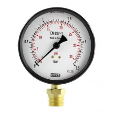 مانومتر | گیج فشار صفحه 10 مشکی عمودی ویکا WIKA 111.10.100 0-2.5bar (غیر اصل)