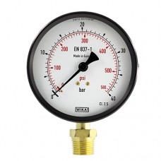 مانومتر | گیج فشار صفحه 10 مشکی عمودی ویکا WIKA 111.10.100 0-40 bar (غیر اصل)