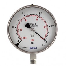 مانومتر | گیج فشار صفحه 16 سانتیمتر تمام استیل عمودی ویکا WIKA232.50.160  -1-0 bar (غیر اصل)
